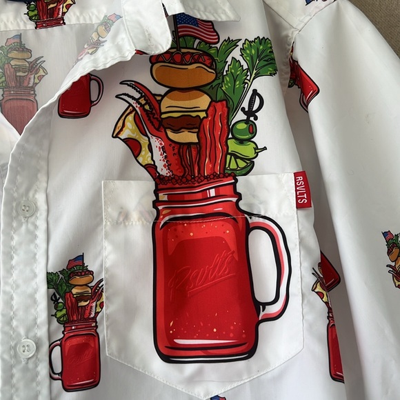 RSVLTS The Roosevelts Dare Mighty Things Bloody Mary Button Down Shirt - Picture 3 of 4